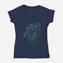 Doom Line-Womens-V-Neck-Tee-nickzzarto