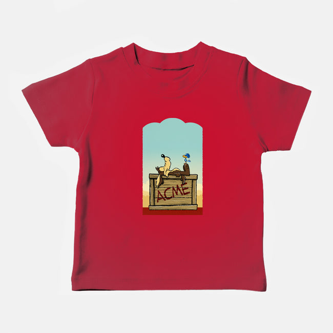 Happiness Is Beep Beep-Baby-Basic-Tee-DrawnByBryan