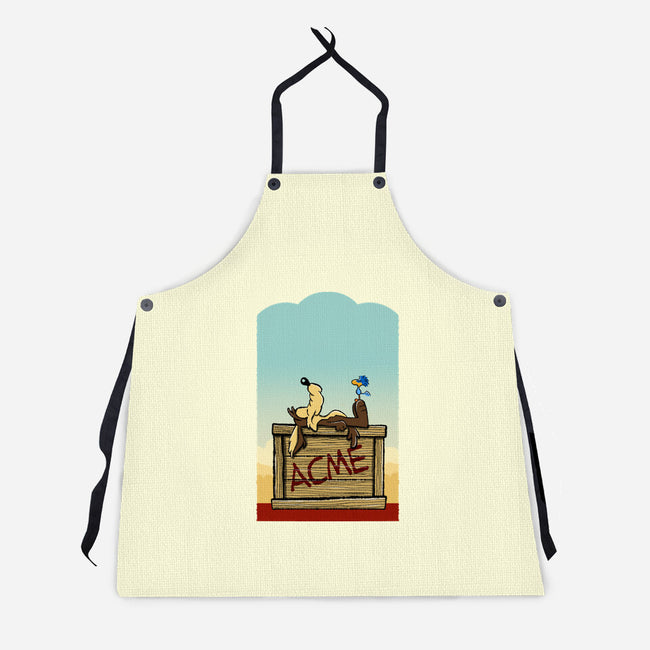 Happiness Is Beep Beep-Unisex-Kitchen-Apron-DrawnByBryan