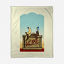 Happiness Is Beep Beep-None-Fleece-Blanket-DrawnByBryan