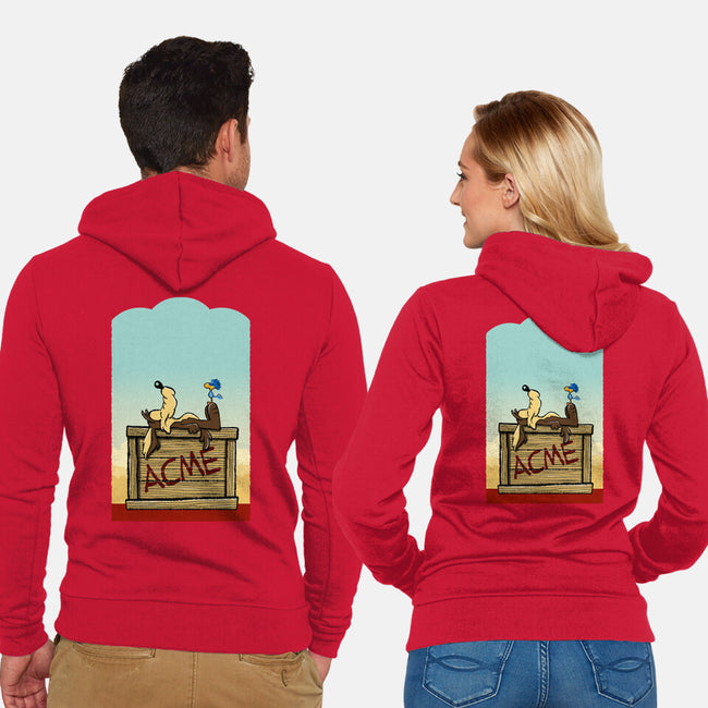 Happiness Is Beep Beep-Unisex-Zip-Up-Sweatshirt-DrawnByBryan