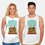 Happiness Is Beep Beep-Unisex-Basic-Tank-DrawnByBryan