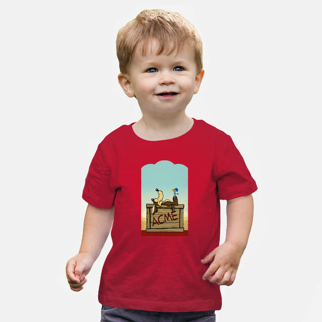 Happiness Is Beep Beep-Baby-Basic-Tee-DrawnByBryan