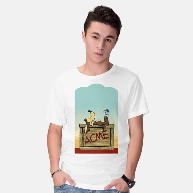 Happiness Is Beep Beep-Mens-Basic-Tee-DrawnByBryan