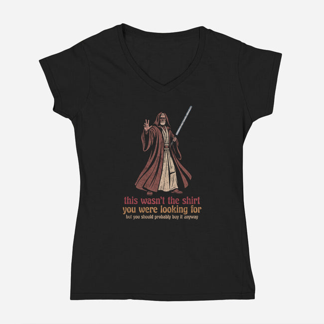 Jedi Shirt Trick-Womens-V-Neck-Tee-milasneeze