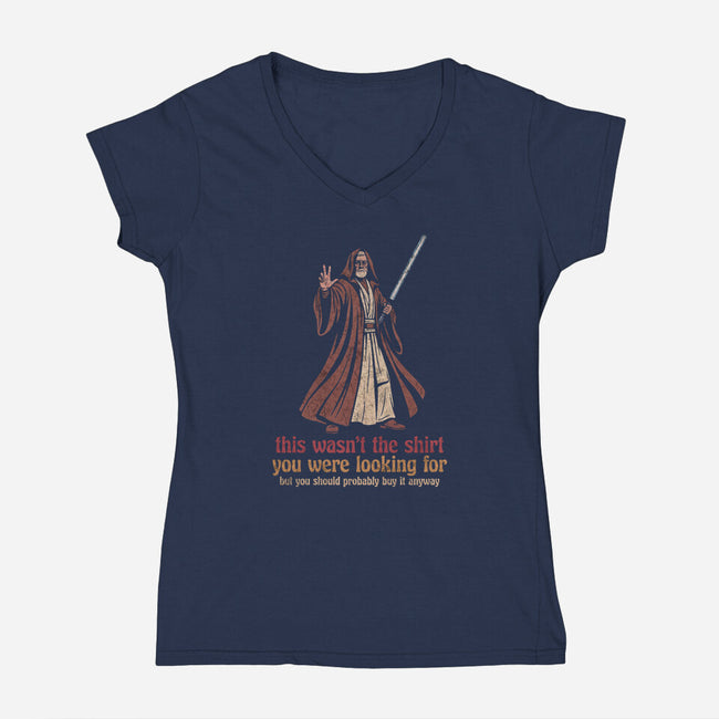 Jedi Shirt Trick-Womens-V-Neck-Tee-milasneeze