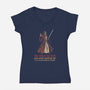 Jedi Shirt Trick-Womens-V-Neck-Tee-milasneeze