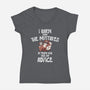 Advice And Consequences-Womens-V-Neck-Tee-benyamine12