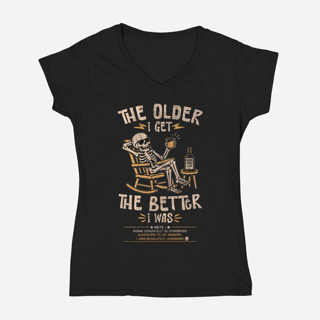 The Better I Was-Womens-V-Neck-Tee-benyamine12