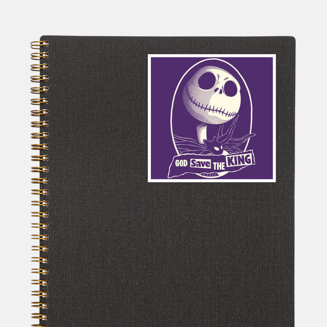God Save The Pumpkin King-None-Glossy-Sticker-Barbadifuoco