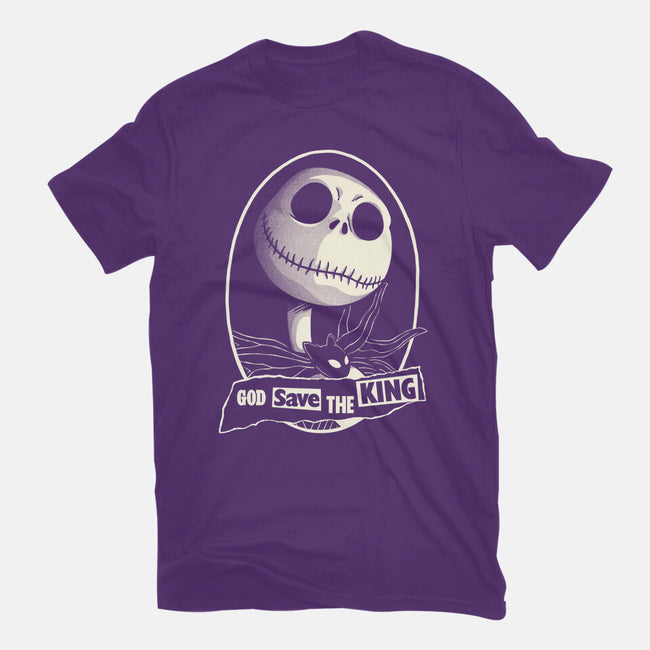God Save The Pumpkin King-Womens-Fitted-Tee-Barbadifuoco