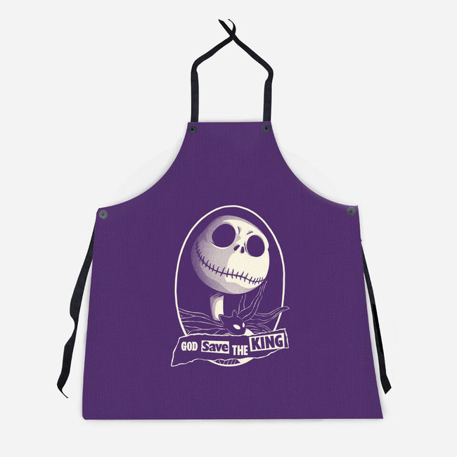 God Save The Pumpkin King-Unisex-Kitchen-Apron-Barbadifuoco