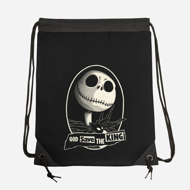 God Save The Pumpkin King-None-Drawstring-Bag-Barbadifuoco