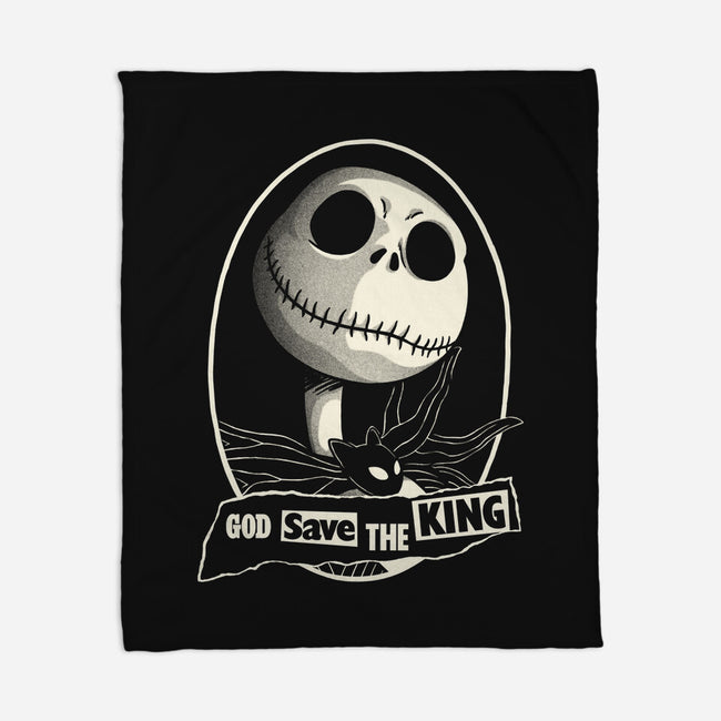 God Save The Pumpkin King-None-Fleece-Blanket-Barbadifuoco