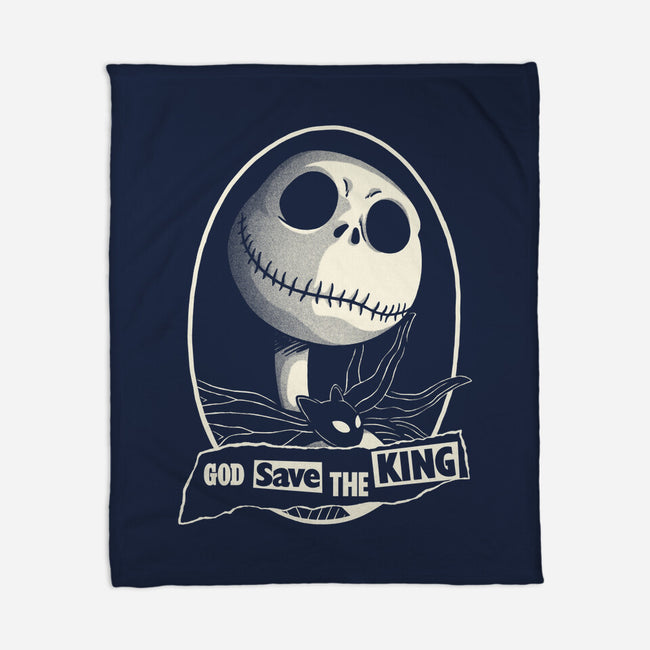 God Save The Pumpkin King-None-Fleece-Blanket-Barbadifuoco