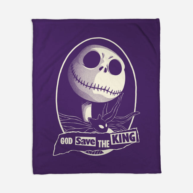 God Save The Pumpkin King-None-Fleece-Blanket-Barbadifuoco