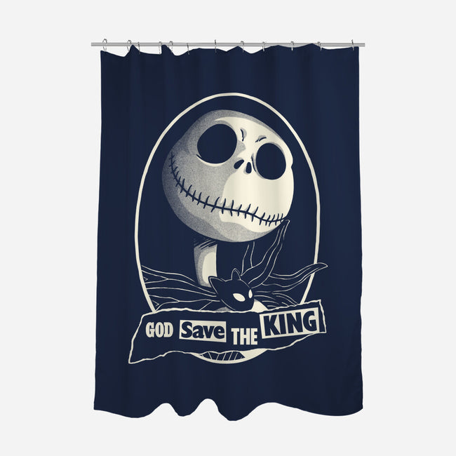 God Save The Pumpkin King-None-Polyester-Shower Curtain-Barbadifuoco