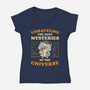 Unraveling The Mysteries Of The Universe-Womens-V-Neck-Tee-kg07