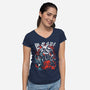 Shodown-Womens-V-Neck-Tee-arace
