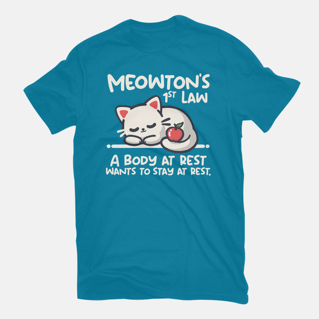 Meowton's First Law-Mens-Heavyweight-Tee-NemiMakeit
