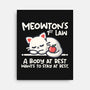 Meowton's First Law-None-Stretched-Canvas-NemiMakeit