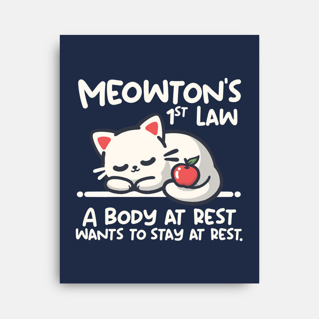 Meowton's First Law-None-Stretched-Canvas-NemiMakeit