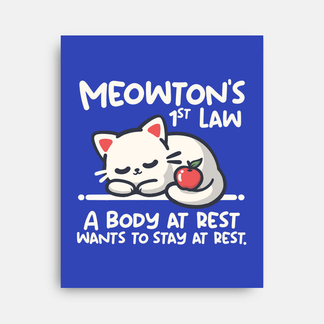 Meowton's First Law-None-Stretched-Canvas-NemiMakeit