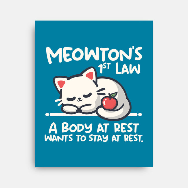 Meowton's First Law-None-Stretched-Canvas-NemiMakeit