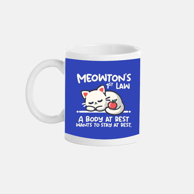 Meowton's First Law-None-Mug-Drinkware-NemiMakeit