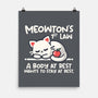 Meowton's First Law-None-Matte-Poster-NemiMakeit