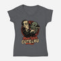 Lovecraft Baby Cthulhu-Womens-V-Neck-Tee-Studio Mootant
