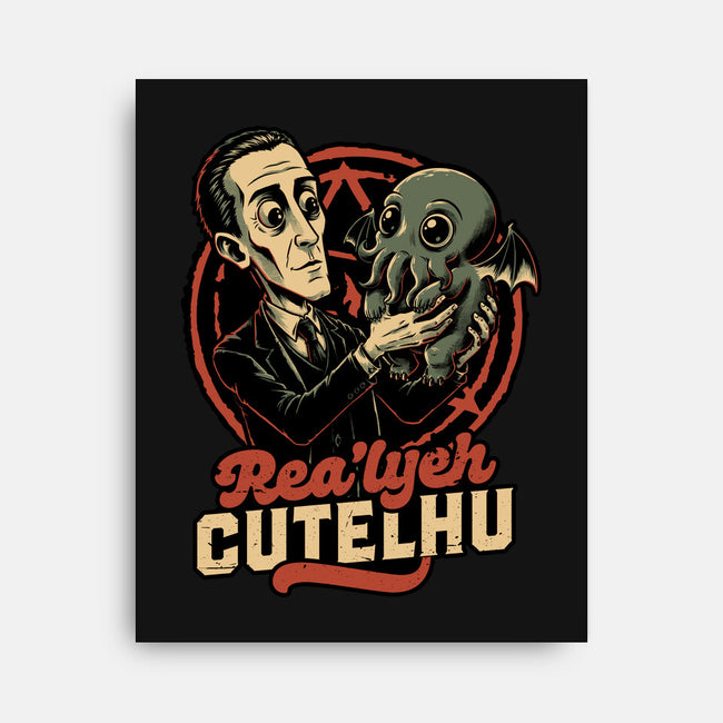 Lovecraft Baby Cthulhu-None-Stretched-Canvas-Studio Mootant