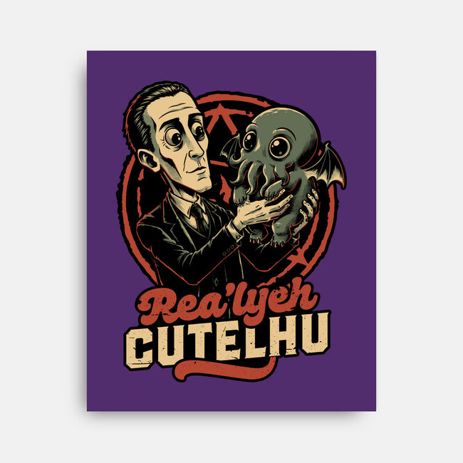 Lovecraft Baby Cthulhu-None-Stretched-Canvas-Studio Mootant