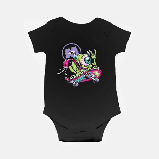Monster Skate-Baby-Basic-Onesie-Nemons