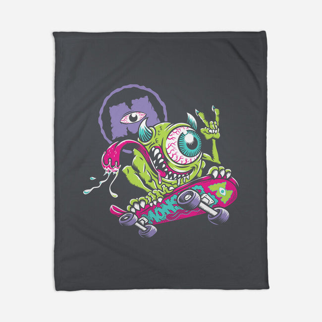 Monster Skate-None-Fleece-Blanket-Nemons