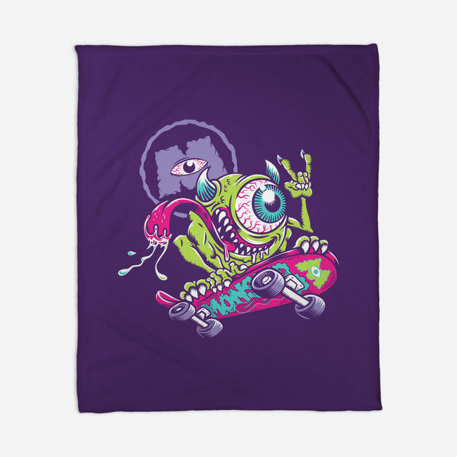 Monster Skate-None-Fleece-Blanket-Nemons