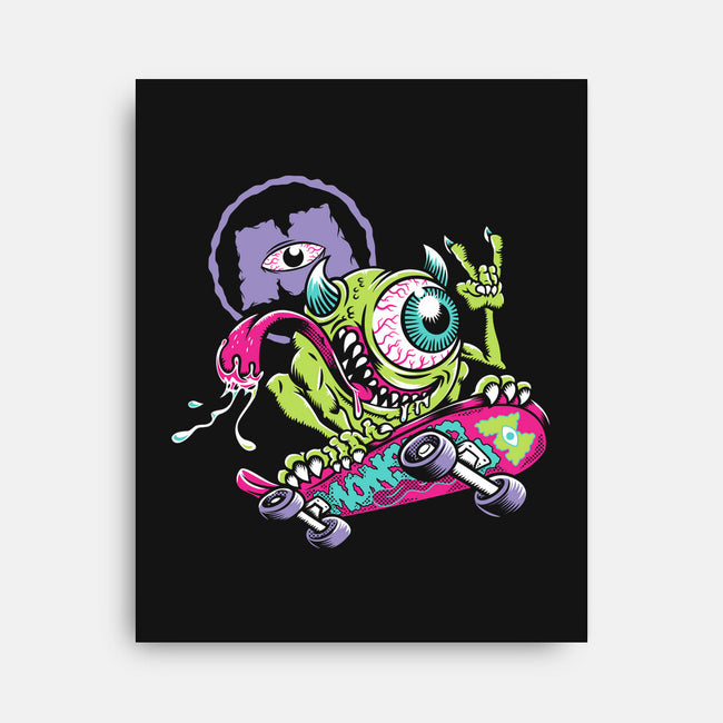 Monster Skate-None-Stretched-Canvas-Nemons