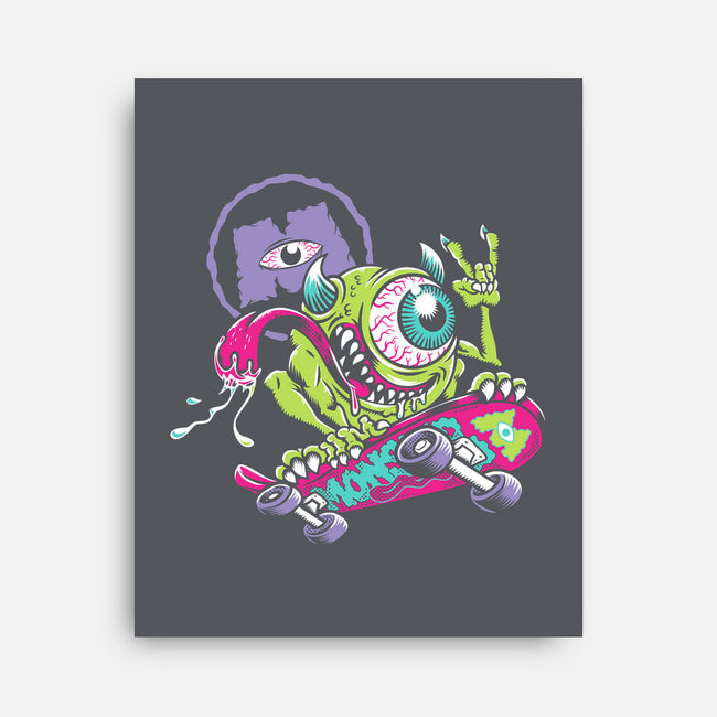 Monster Skate-None-Stretched-Canvas-Nemons