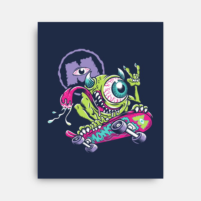 Monster Skate-None-Stretched-Canvas-Nemons