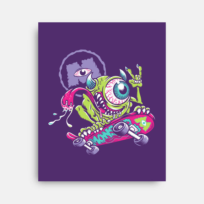 Monster Skate-None-Stretched-Canvas-Nemons