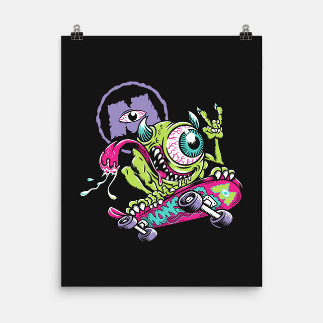 Monster Skate-None-Matte-Poster-Nemons