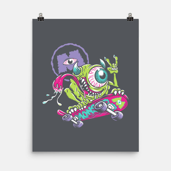 Monster Skate-None-Matte-Poster-Nemons