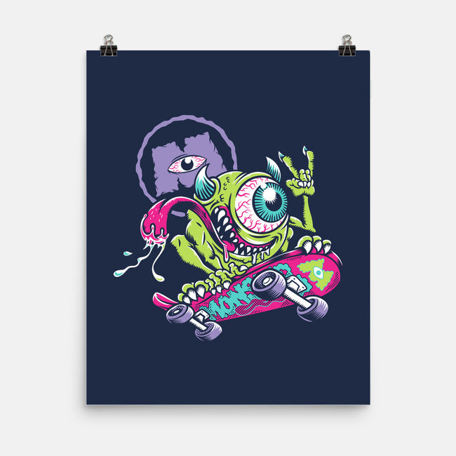 Monster Skate-None-Matte-Poster-Nemons