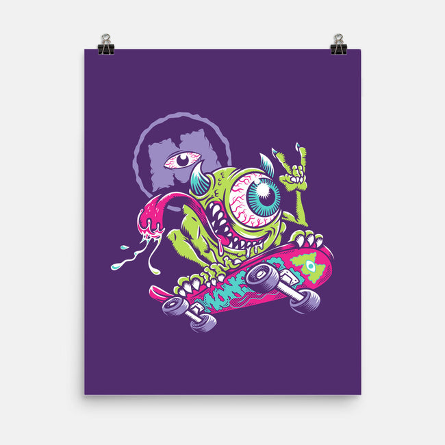 Monster Skate-None-Matte-Poster-Nemons