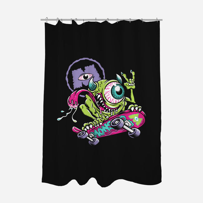 Monster Skate-None-Polyester-Shower Curtain-Nemons