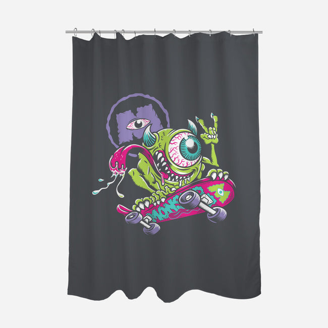 Monster Skate-None-Polyester-Shower Curtain-Nemons