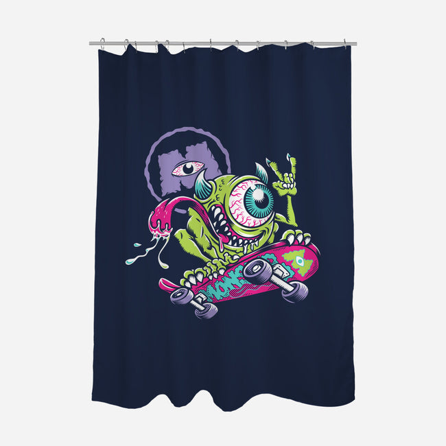 Monster Skate-None-Polyester-Shower Curtain-Nemons