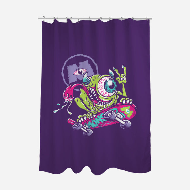 Monster Skate-None-Polyester-Shower Curtain-Nemons