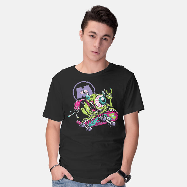 Monster Skate-Mens-Basic-Tee-Nemons