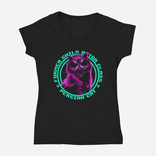Former Child Actor-Womens-V-Neck-Tee-rmatix